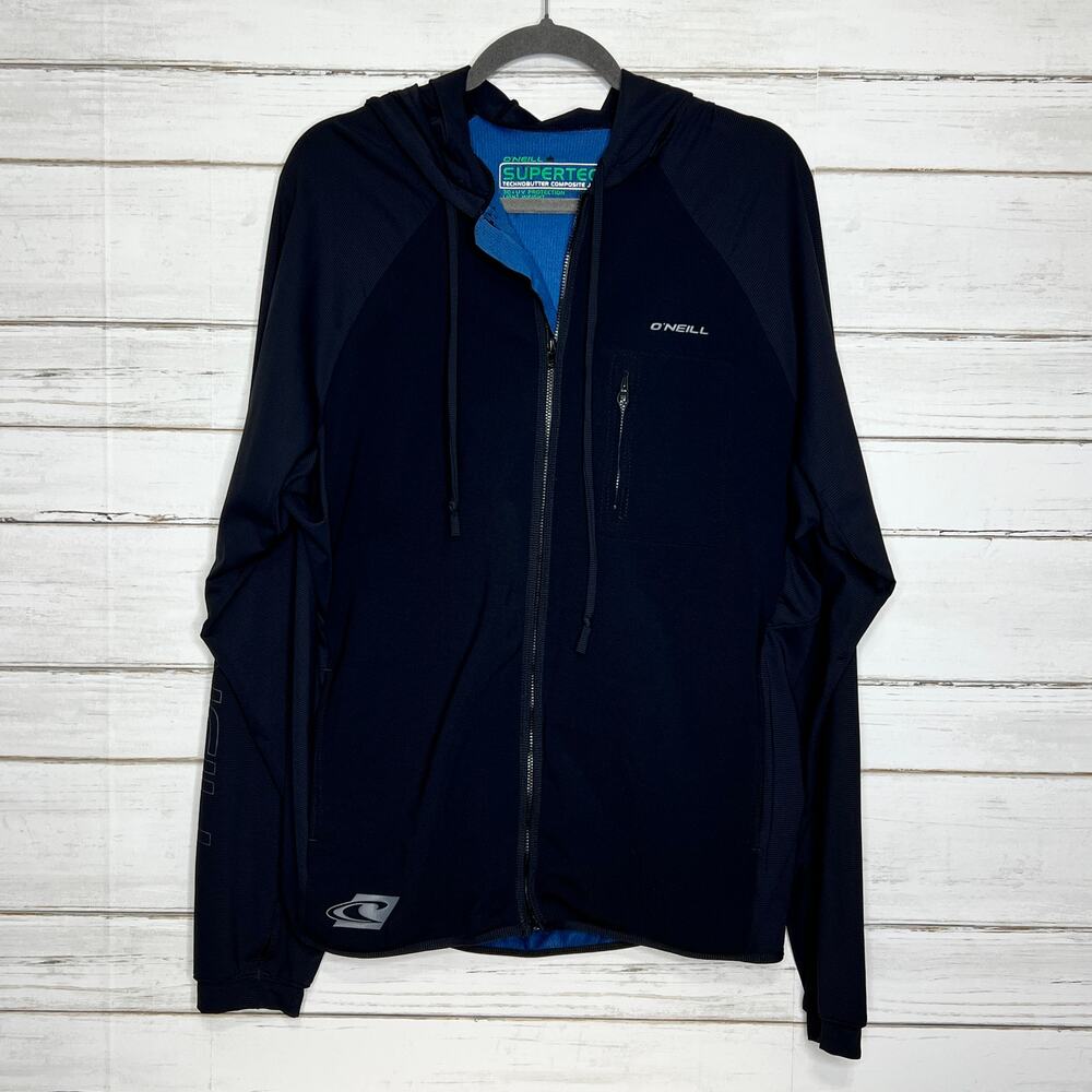 O’Neill Supertech Full Zip Packable Jacket Black Size Medium